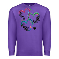 Purple faith hope love Premium Sweatshirt - MaliasSmallBusiness