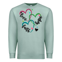 Seafoam faith hope love Premium Sweatshirt - MaliasSmallBusiness