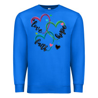 True Royal faith hope love Premium Sweatshirt - MaliasSmallBusiness