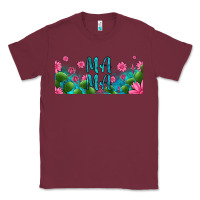 Burgundy cactus and flowers mama libbey glass Classic Tee - HRA Design Shop