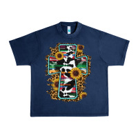 Navy western cross Urban Heavy Tee - RanaPortraitStore