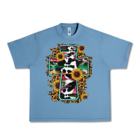 Pebble Blue western cross Urban Heavy Tee - RanaPortraitStore