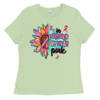 Matcha sunflower in october we wear pink Ladies Tee - AdoDesignShop