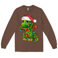 Chestnut Christmas Cute Dragon Long Sleeve Tee - FaDigitalArtStudio