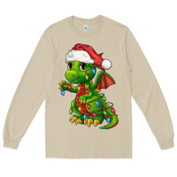 Mushroom Christmas Cute Dragon Long Sleeve Tee - FaDigitalArtStudio