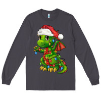 Smoke Christmas Cute Dragon Long Sleeve Tee - FaDigitalArtStudio