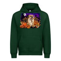 Forest Green Halloween english bulldog Urban Hoodie - RanaPortraitStore