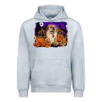 Heather Grey Halloween english bulldog Urban Hoodie - RanaPortraitStore
