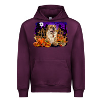 Mauve Wine Halloween english bulldog Urban Hoodie - RanaPortraitStore