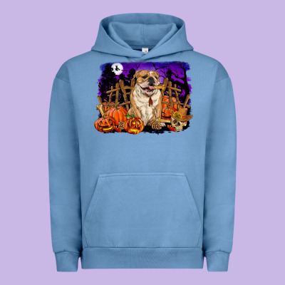 Halloween English Bulldog Urban Hoodie Designed By Ranaportraitstore