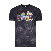 Cloud Black cat coffee cups Vintage Tee - Zillion Design Studio