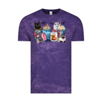 Cloud Purple cat coffee cups Vintage Tee - Zillion Design Studio