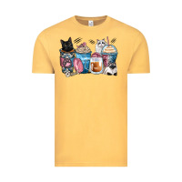 Vintage Mustard cat coffee cups Vintage Tee - Zillion Design Studio