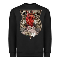 Black Flower Skeleton Heavyweight Sweatshirt - RanaPortraitStore