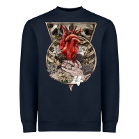 Navy Flower Skeleton Heavyweight Sweatshirt - RanaPortraitStore