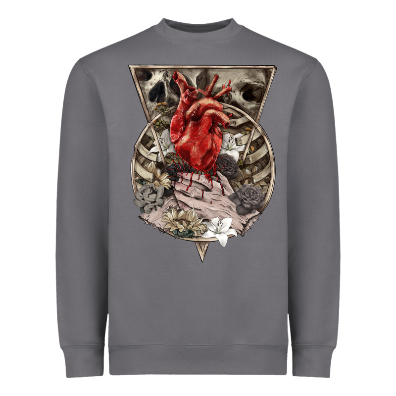 Flower Skeleton Heavyweight Sweatshirt by RanaPortraitStore | Teevron
