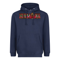 Navy hermana floral aztec leopard Heavyweight Hoodie - Jasminsmagicworld