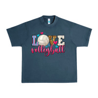 Midnight Navy love volleyball Urban Heavy Tee - Zillion Design Studio