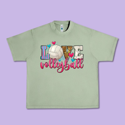 Love Volleyball Urban Heavy Tee Designed By Zillion Design Studio