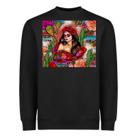 Black mexico girl serape Heavyweight Sweatshirt - Zillion Design Studio