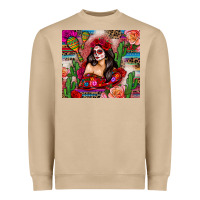 Mushroom mexico girl serape Heavyweight Sweatshirt - Zillion Design Studio