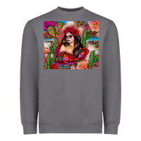 Storm mexico girl serape Heavyweight Sweatshirt - Zillion Design Studio