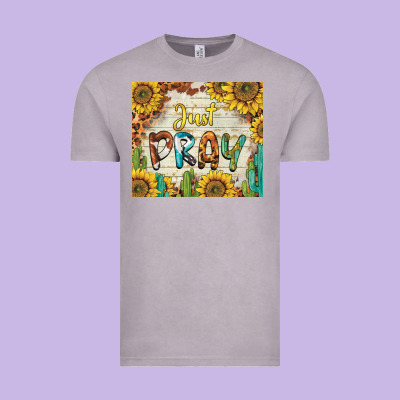 Just Pray Vintage Tee Designed By Barkaloodesign