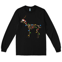 Black christmas deer skeleton Long Sleeve Tee - FaDigitalArtStudio