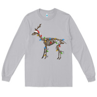 Christmas Deer Skeleton Long Sleeve Tee | Teevron