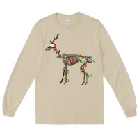 Mushroom christmas deer skeleton Long Sleeve Tee - FaDigitalArtStudio