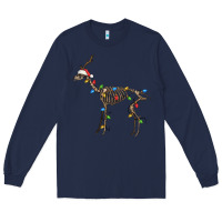 Navy christmas deer skeleton Long Sleeve Tee - FaDigitalArtStudio