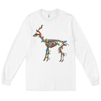 White christmas deer skeleton Long Sleeve Tee - FaDigitalArtStudio