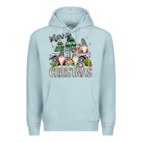 Blue Mist merry christmas gnomes truck Premium Hoodie - MaliasSmallBusiness