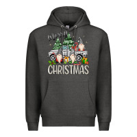 Charcoal Heather merry christmas gnomes truck Premium Hoodie - MaliasSmallBusiness