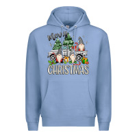 Colony Blue merry christmas gnomes truck Premium Hoodie - MaliasSmallBusiness