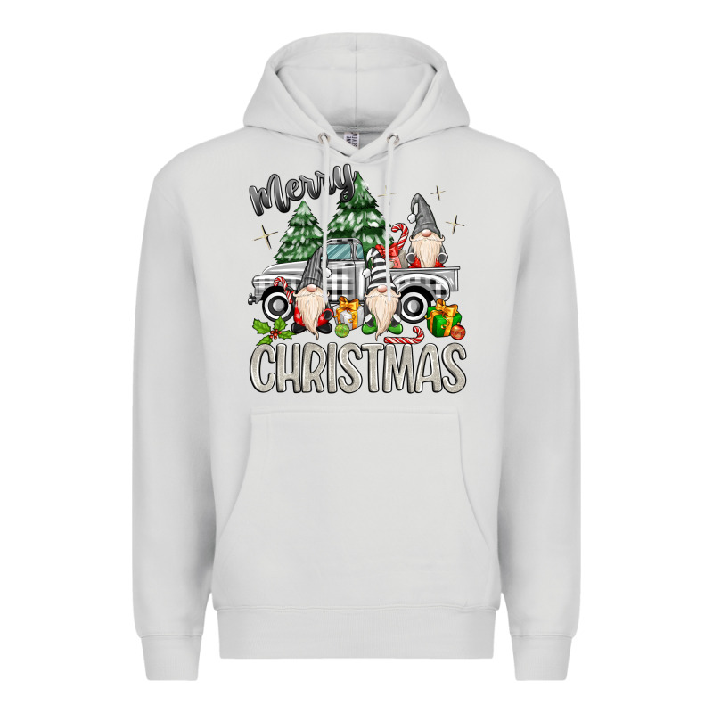 Merry Christmas Gnomes Truck Premium Hoodie by MaliasSmallBusiness | Teevron