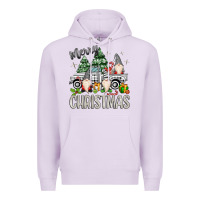 Lilac merry christmas gnomes truck Premium Hoodie - MaliasSmallBusiness