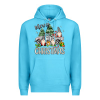 Ocean Blue merry christmas gnomes truck Premium Hoodie - MaliasSmallBusiness