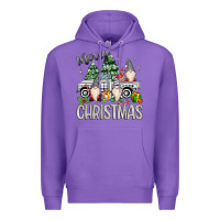 Purple merry christmas gnomes truck Premium Hoodie - MaliasSmallBusiness