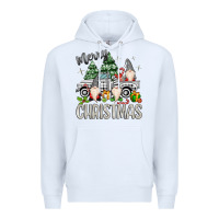 White merry christmas gnomes truck Premium Hoodie - MaliasSmallBusiness