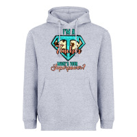 Heather Grey i'm a teacher what's your superpower cowhide Heavyweight Hoodie - Jasminsmagicworld