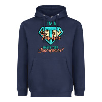 Navy i'm a teacher what's your superpower cowhide Heavyweight Hoodie - Jasminsmagicworld