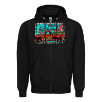 Black truck merry christmas Zipper Hoodie - JahusDesignShop
