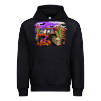 Black Halloween tractor Urban Hoodie - RanaPortraitStore