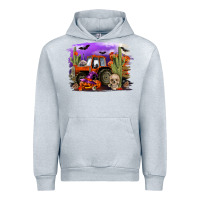 Heather Grey Halloween tractor Urban Hoodie - RanaPortraitStore