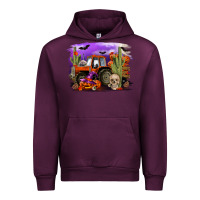 Mauve Wine Halloween tractor Urban Hoodie - RanaPortraitStore
