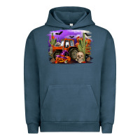 Pigment Midnight Navy Halloween tractor Urban Hoodie - RanaPortraitStore