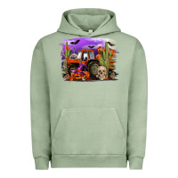 Pigment Oil Green Halloween tractor Urban Hoodie - RanaPortraitStore