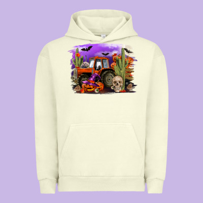 Halloween Tractor Urban Hoodie Designed By Ranaportraitstore