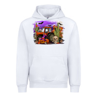 White Halloween tractor Urban Hoodie - RanaPortraitStore